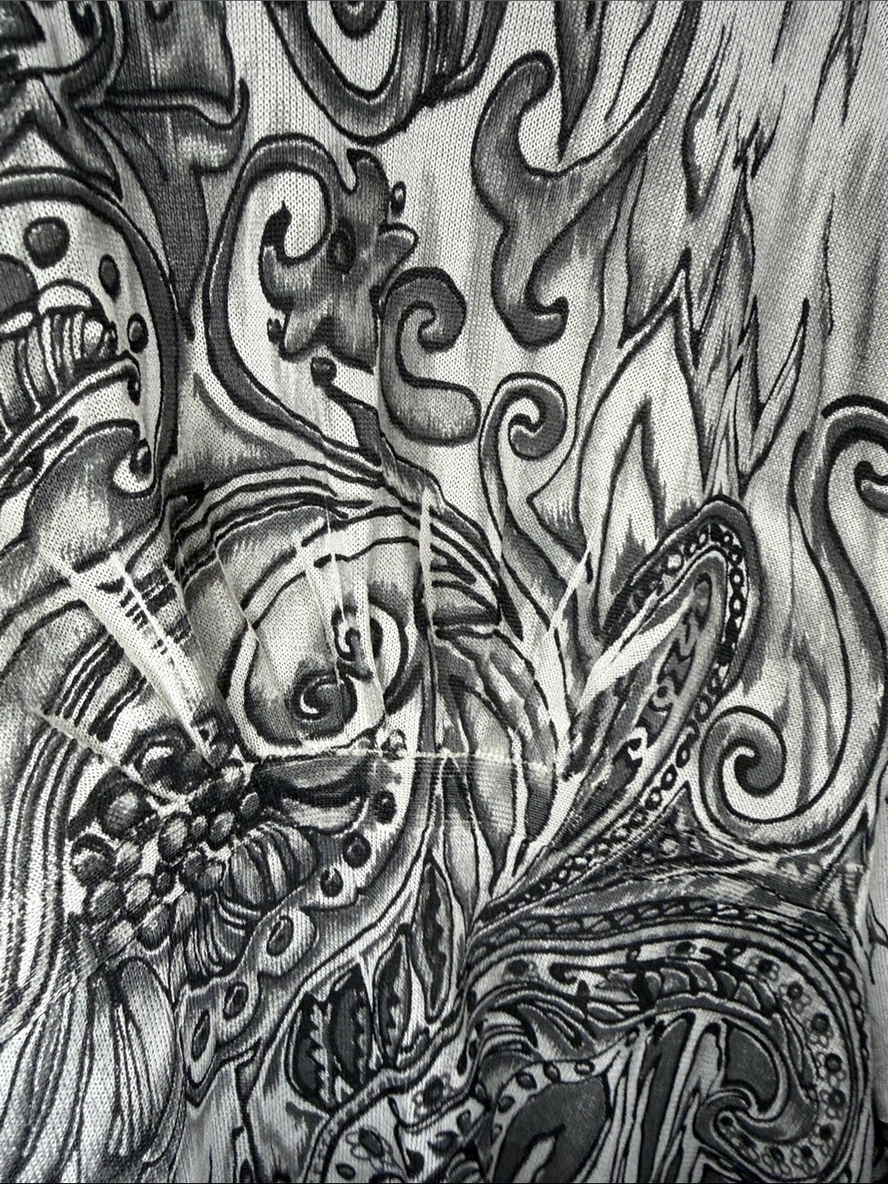 Alberto Makali White & Black Swirl Open Front Cardigan - Picture 5 of 8